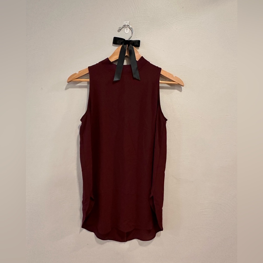 LOFT Sleeveless Mock Neck Blouse